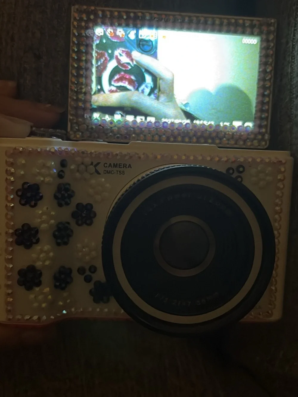 Compact Digital Camera with Flip Screen - White